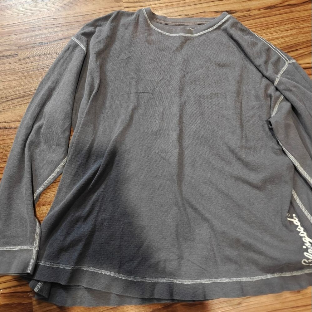 Life Is Good Gray Crewneck with Metallic Logo